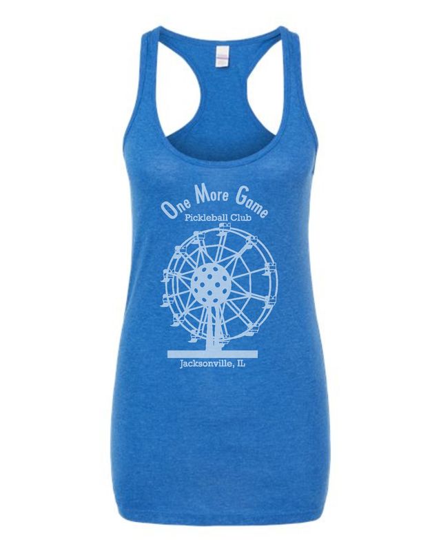 OMG-190 HEATHER ROYAL POLY RICH RACERBACK TANK TOP