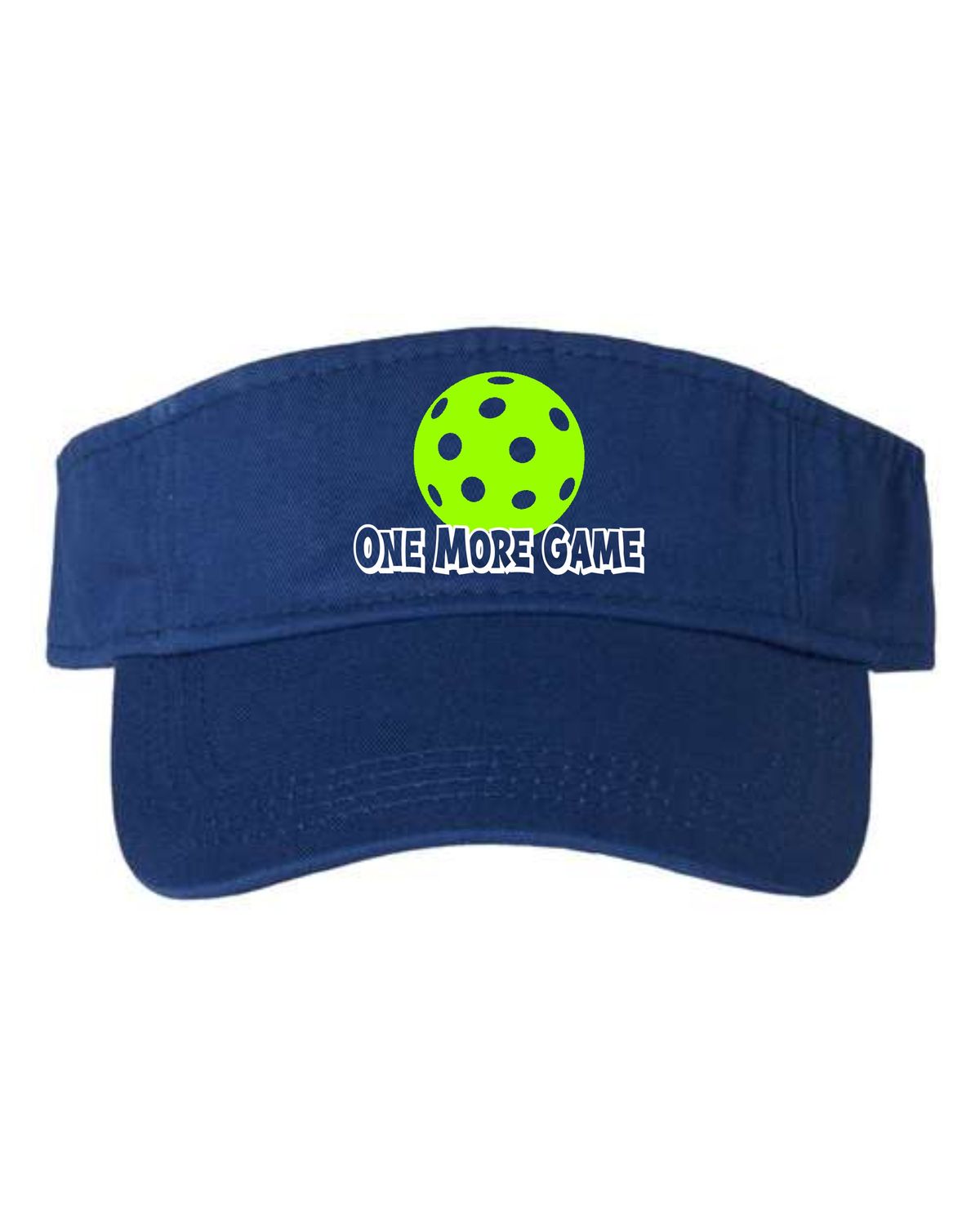 OMG-6225 ROYAL BLUE SPORT TWILL VISOR (EMBROIDERED)