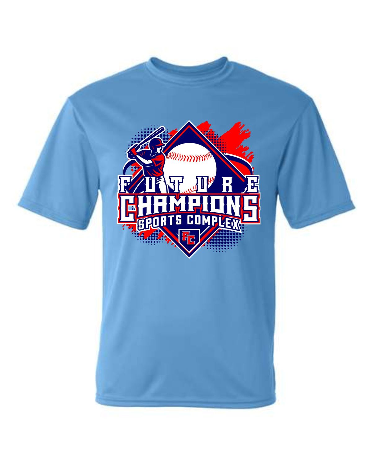 FC-MAY MANIA-5100 CAROLINA BLUE DRI-FIT T-SHIRT (FRONT &amp; BACK PRINT)