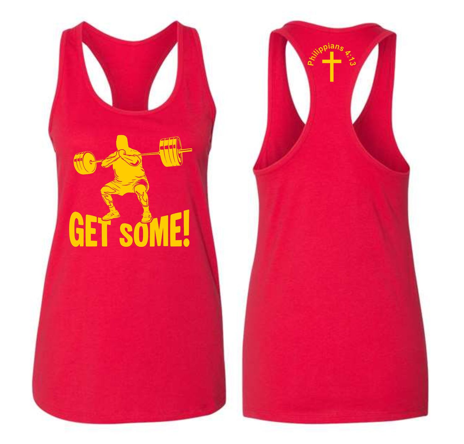 GET SOME-6008 RED LADIES RACER BACK TANK