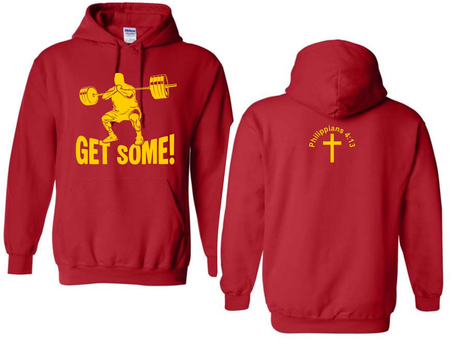 GET SOME-18500 RED PULLOVER HOODIE