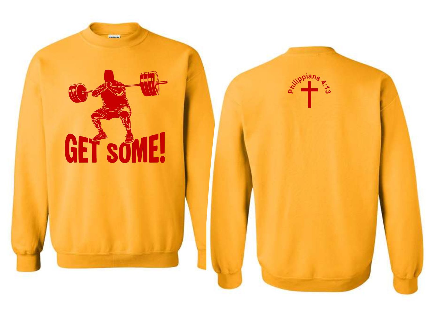 GET SOME-18000 GOLD CREWNECK SWEATSHIRT