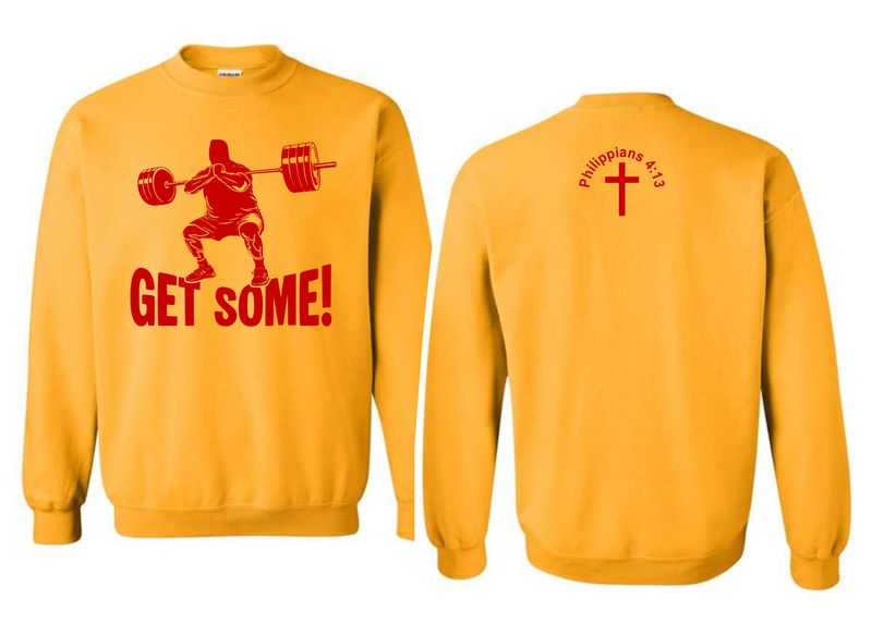 GET SOME-18000 GOLD CREWNECK SWEATSHIRT