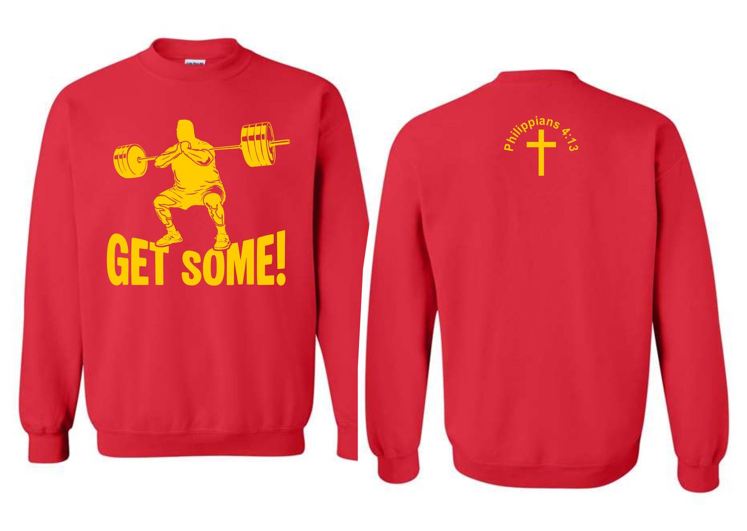 GET SOME-18000 RED CREWNECK SWEATSHIRT