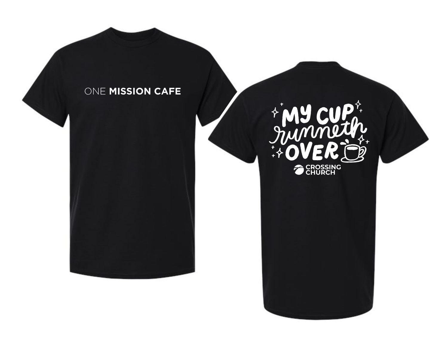 CROSSING CHURCH-5000 BLACK UNI-SEX T-SHIRT
