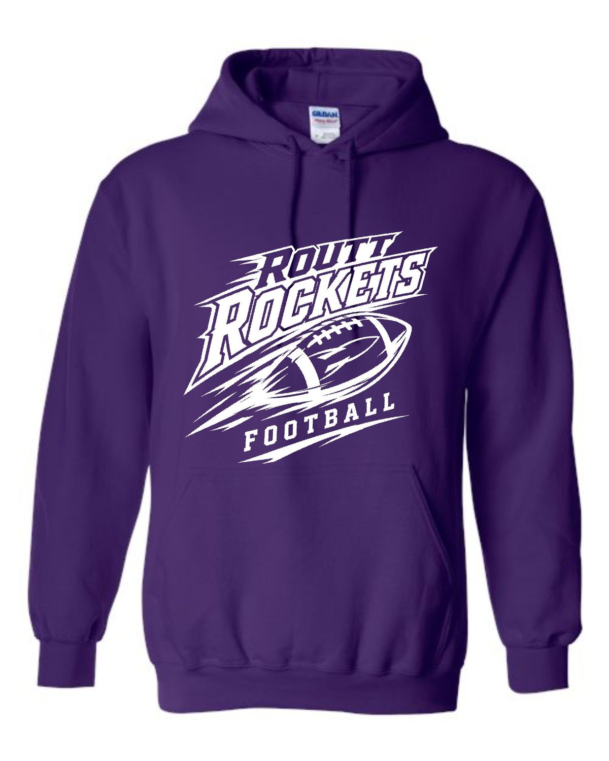 ROUTT ROCKETS FOOTBALL-PULLOVER HOODIE / PURPLE