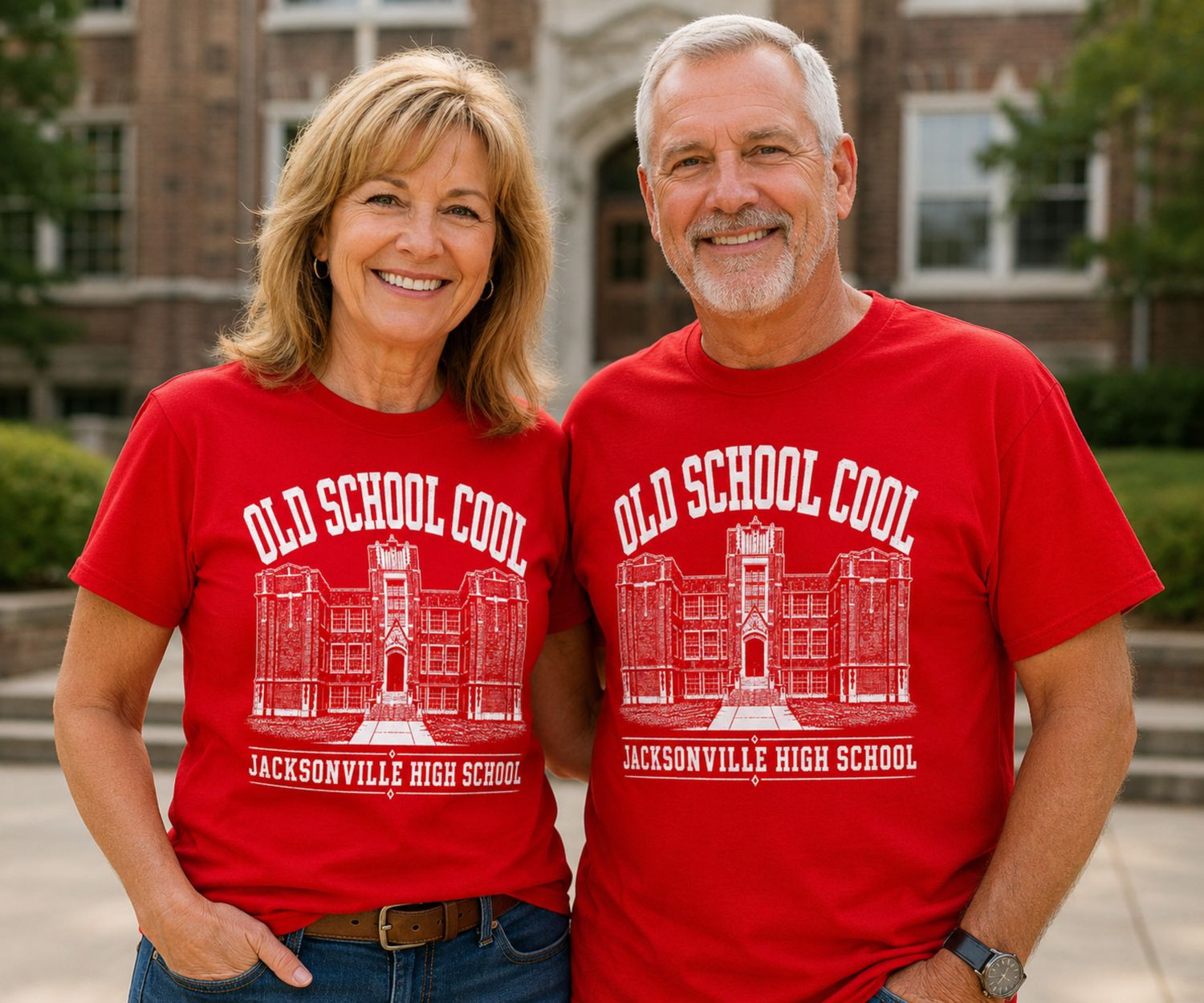 JHS OLD SCHOOL COOL-#8000 Gildan 50/50 Cotton/Poly Blend Uni-Sex T-Shirt