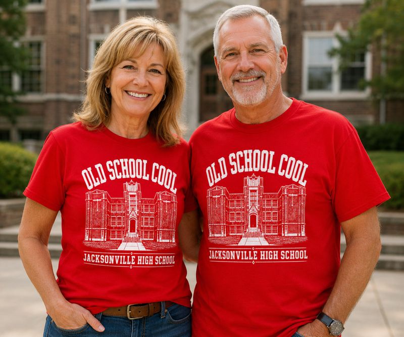 JHS OLD SCHOOL COOL-#8000 Gildan 50/50 Cotton/Poly Blend Uni-Sex T-Shirt