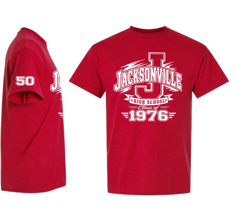 CRIMSONS CLASS OF 1976-5000 RED UNI-SEX REGULAR T-SHIRT