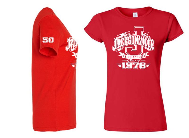 CRIMSONS CLASS OF 1976-64000L RED LADIES SOFT STYLE-T