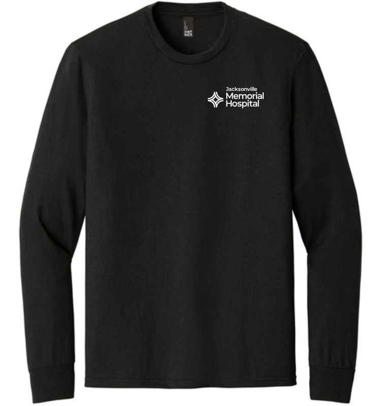JMH-DM132 District® Perfect Tri® Long Sleeve Tee BLACK