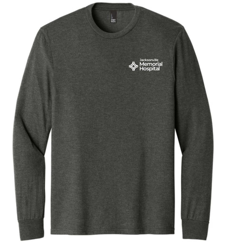 JMH-DM132 District® Perfect Tri® Long Sleeve Tee CHARCOAL