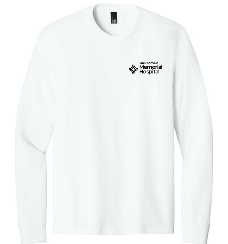 JMH-DM132 District® Perfect Tri® Long Sleeve Tee WHITE