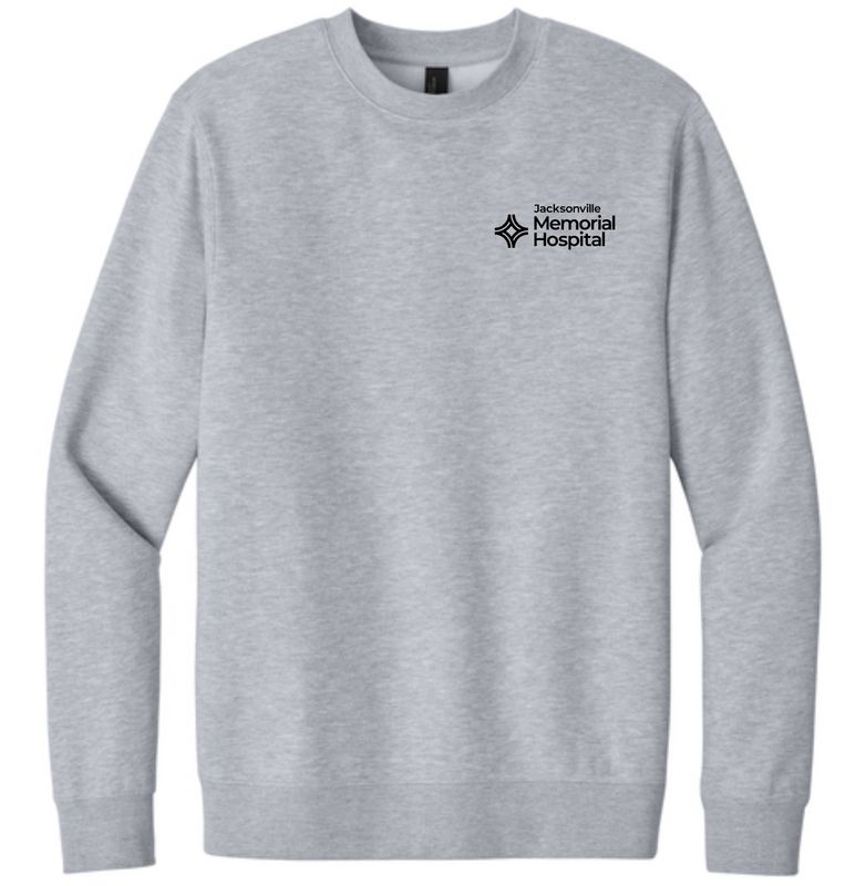 JMH-DT6104 District® V.I.T.™ Fleece Crew LIGHT HEATHER GREY