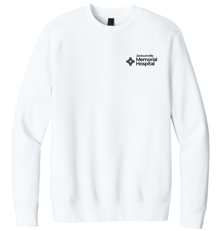 JMH-DT6104 District® V.I.T.™ Fleece Crew WHITE