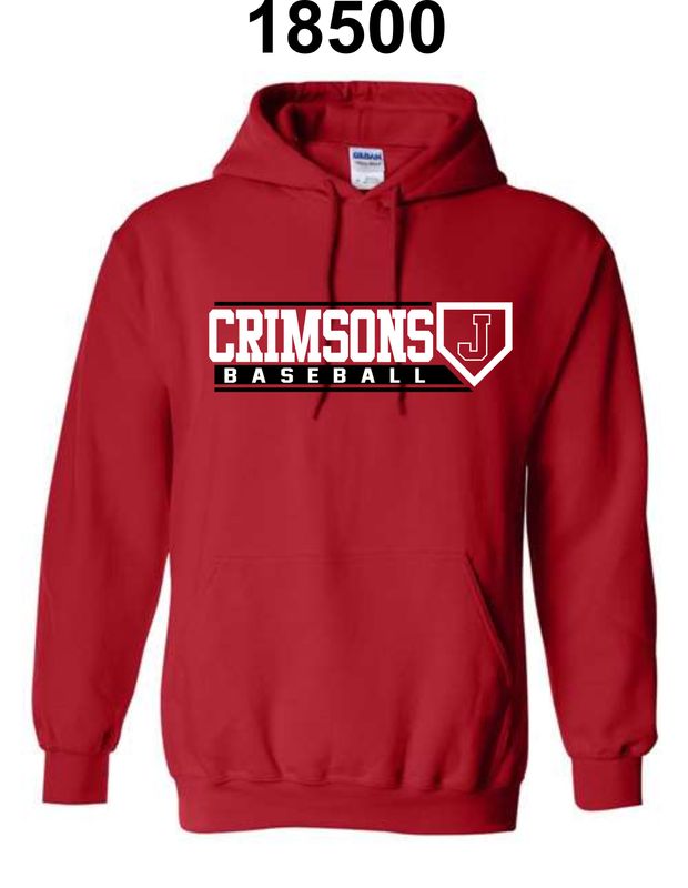 JMS BASEBALL-18500 RED PULLOVER HOODIE
