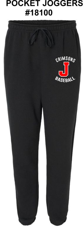 JMS BASEBALL-18100 BLACK JOGGERS W/POCKETS