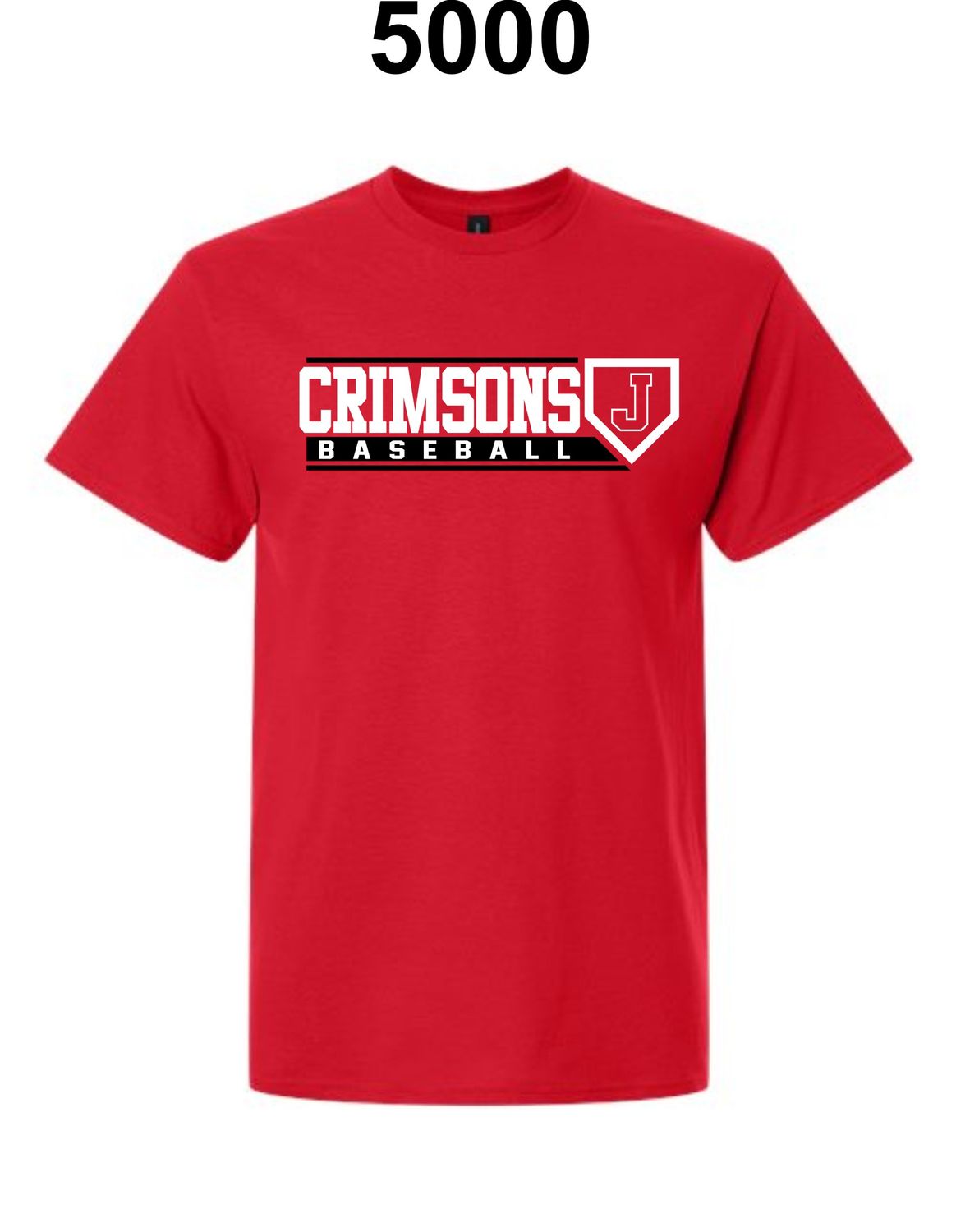 JMS BASEBALL-5000 RED UNI-SEX T-SHIRT