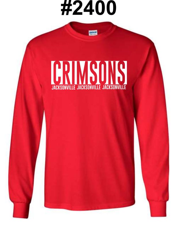 JMS-DESIGN 2 RED #5400 LONG SLEEVE-T
