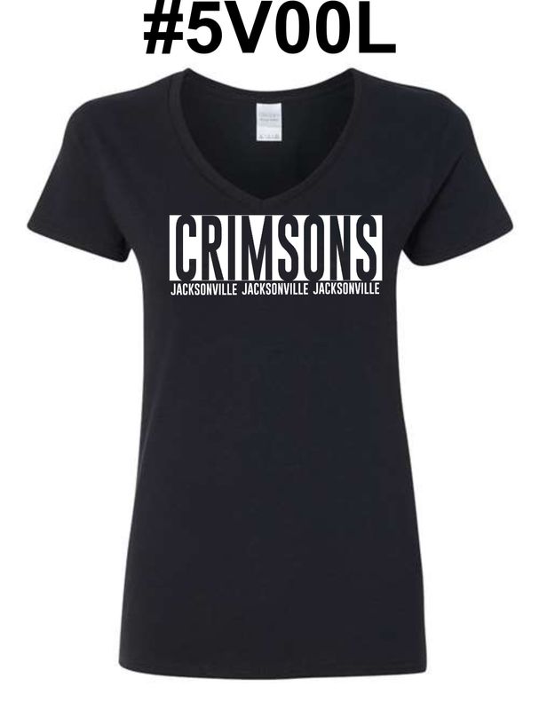 JMS-DESIGN 2 BLACK #5V00L LADIES V-NECK
