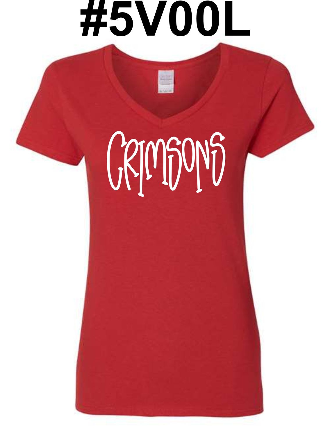 JMS-DESIGN 4 RED #5V00L LADIES V-NECK
