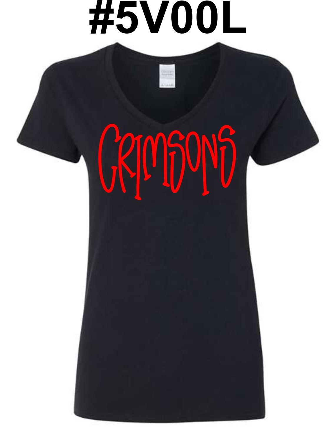 JMS-DESIGN 4 BLACK #5V00L LADIES V-NECK
