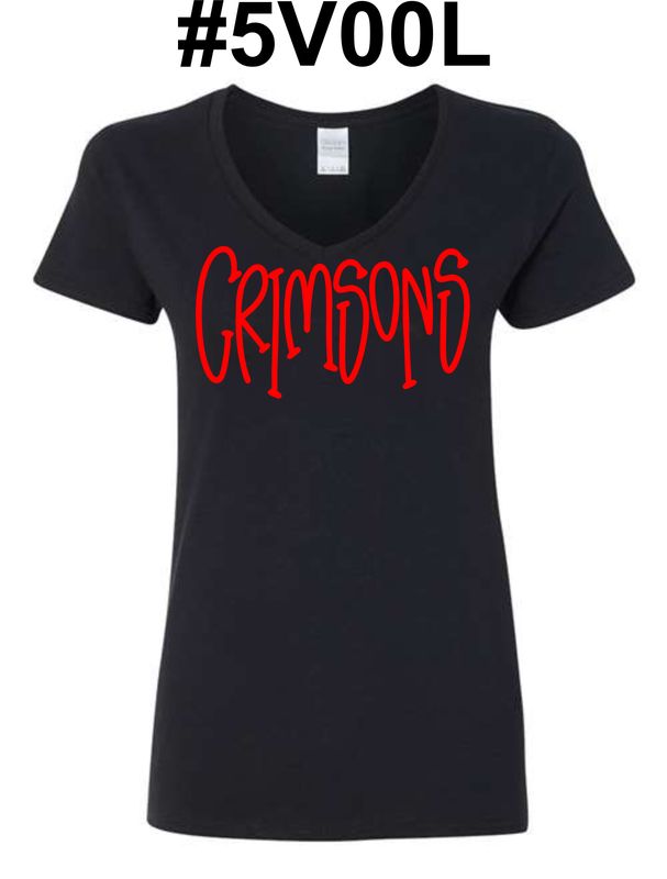 JMS-DESIGN 4 BLACK #5V00L LADIES V-NECK