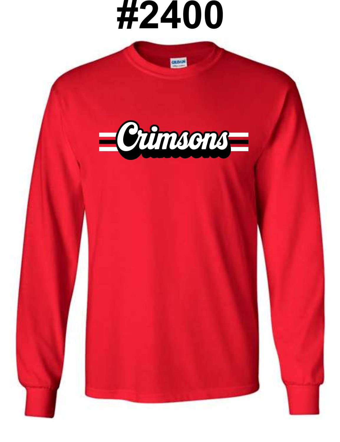 JMS-DESIGN 3 RED #2400 LONG SLEEVE-T