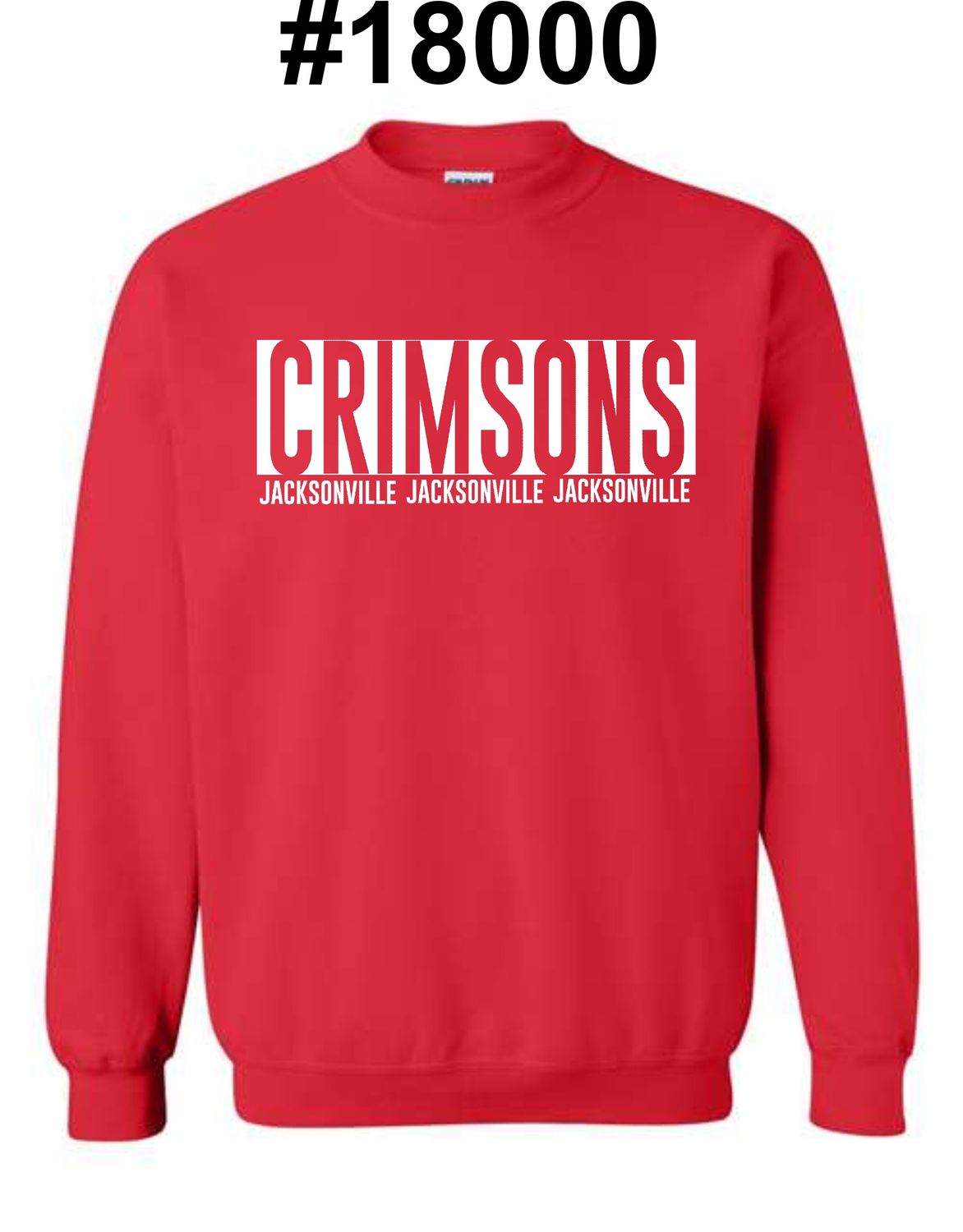 JMS-DESIGN 2 RED #18000 CREWNECK SWEATSHIRT