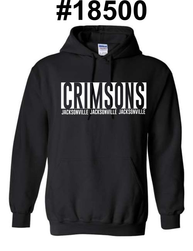 JMS-DESIGN 2 BLACK #18500 PULLOVER HOODIE