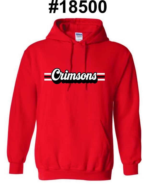 JMS-DESIGN 3 RED #18500 PULLOVER HOODIE