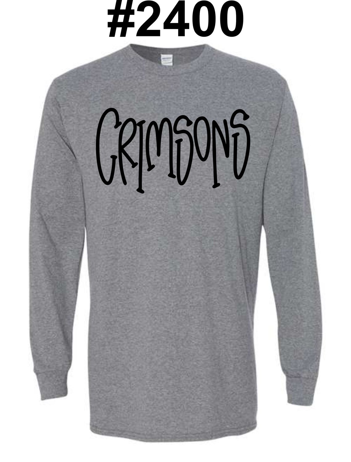 JMS-DESIGN 4 GRAPHITE HEATHER #2400 LONG SLEEVE-T