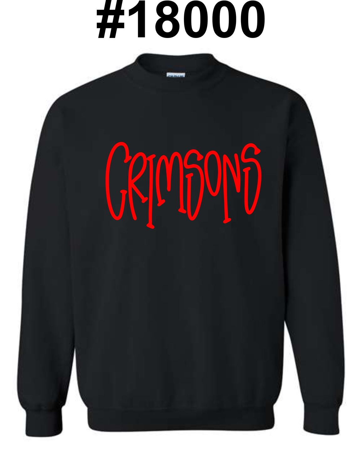 JMS-DESIGN 4 BLACK #18000 CREWNECK SWEATSHIRT