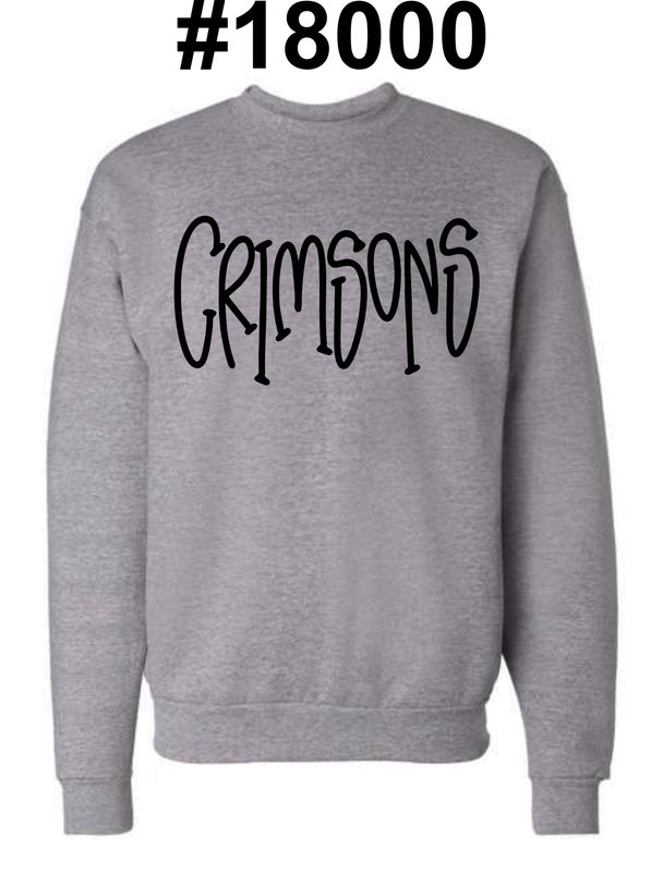 JMS-DESIGN 4 GRAPHITE HEATHER #18000 CREWNECK SWEATSHIRT