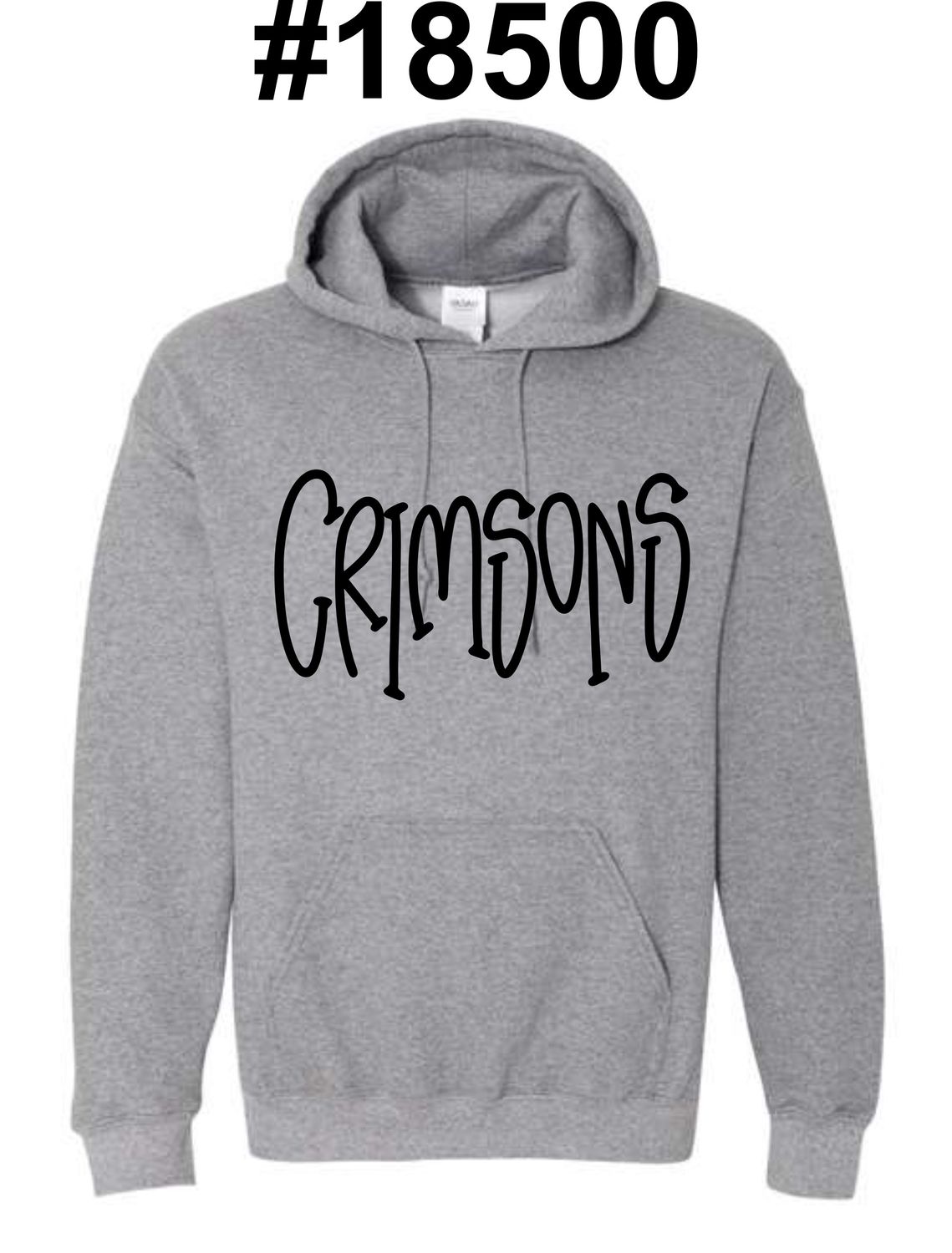 JMS-DESIGN 4 GRAPHITE HEATHER #18500 PULLOVER HOODIE