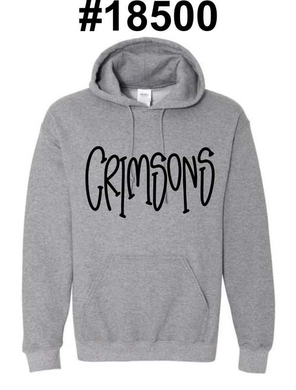 JMS-DESIGN 4 GRAPHITE HEATHER #18500 PULLOVER HOODIE