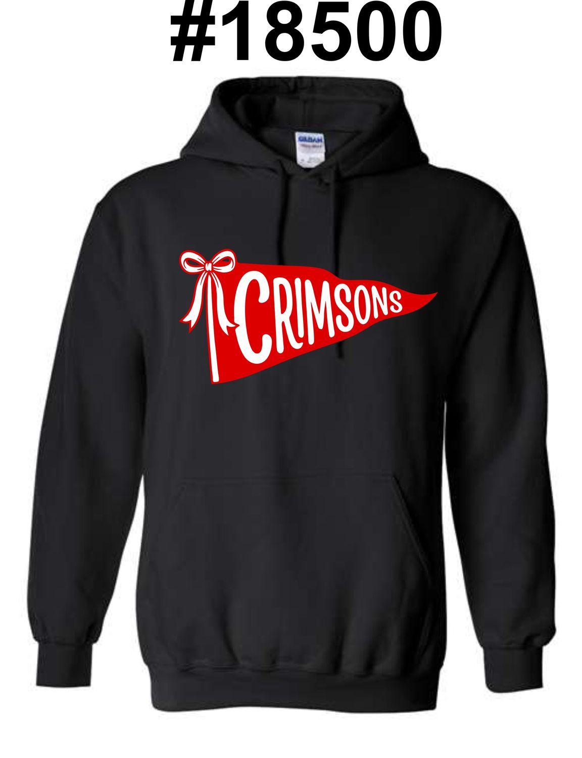 JMS-DESIGN 5 BLACK #18500 PULLOVER HOODIE