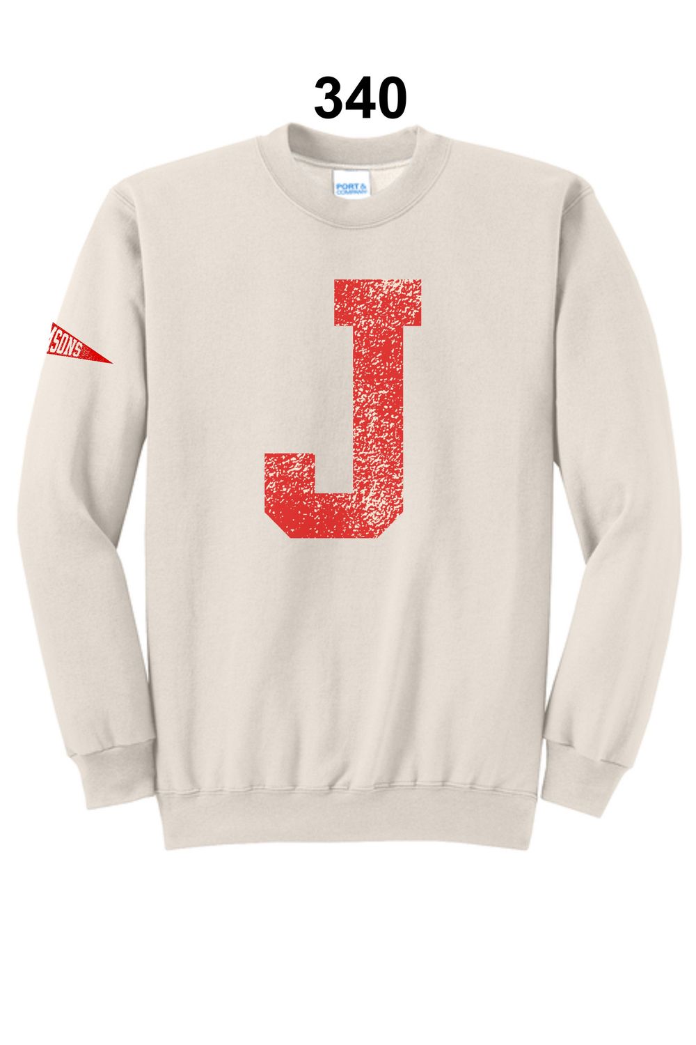 JMS-DESIGN 1 NATURAL #340 CREWNECK SWEATSHIRT