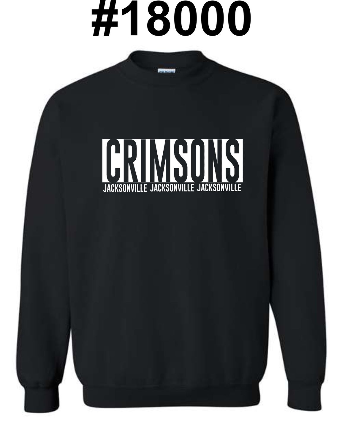 JMS-DESIGN 2 BLACK #18000 CREWNECK SWEATSHIRT