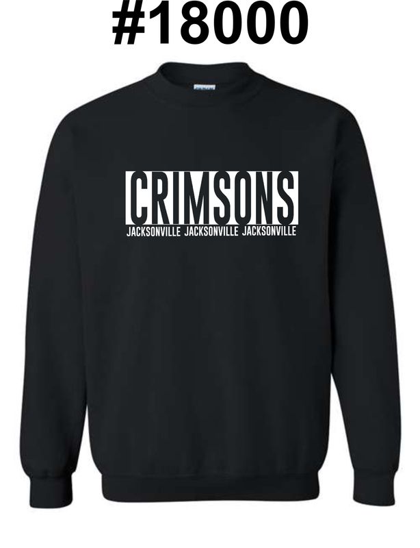 JMS-DESIGN 2 BLACK #18000 CREWNECK SWEATSHIRT
