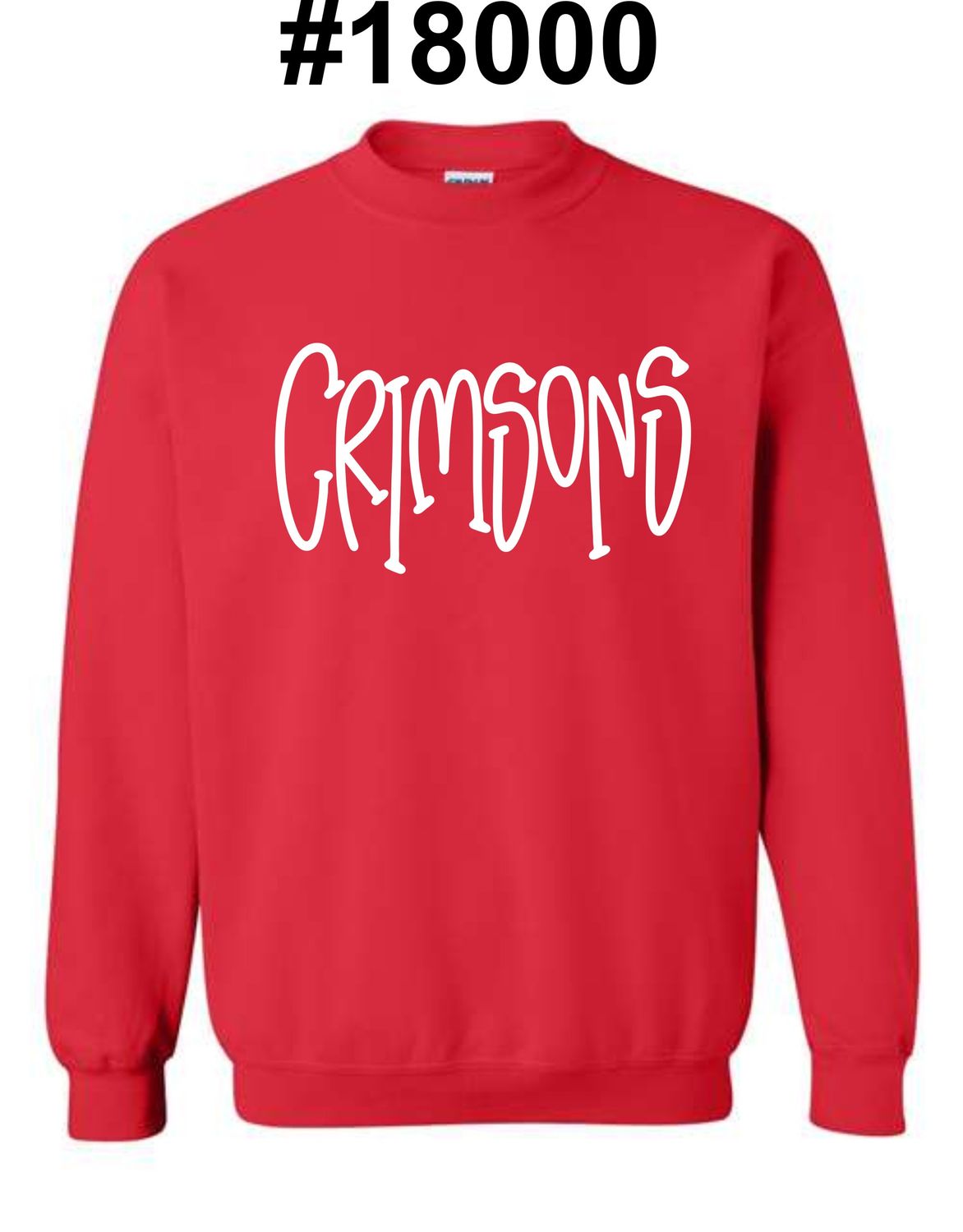 JMS-DESIGN 4 RED #18000 CREWNECK SWEATSHIRT