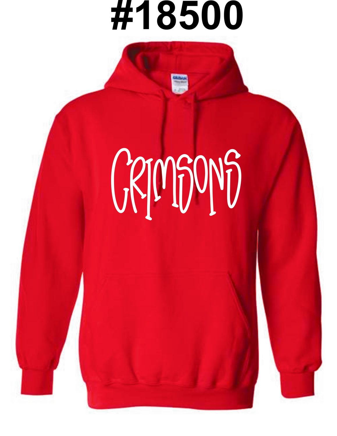 JMS-DESIGN 4 RED #18500 PULLOVER HOODIE