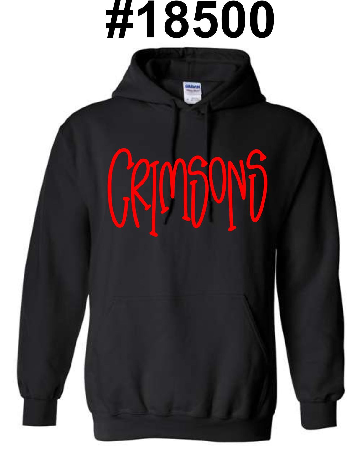 JMS-DESIGN 4 BLACK #18500 PULLOVER HOODIE