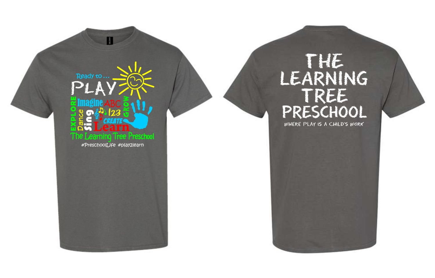 LEARNING TREE-CHARCOAL 5000 UNI-SEX T-SHIRT