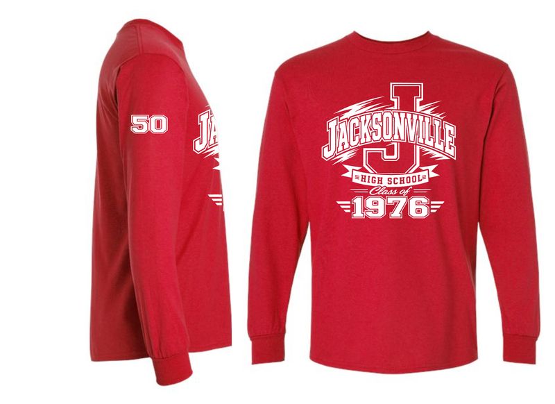 CRIMSONS CLASS OF 1976-5400 RED LONG SLEEVE-T