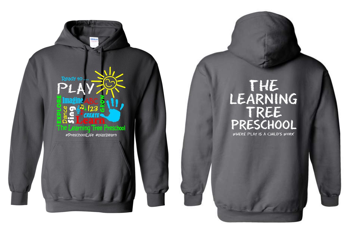 LEARNING TREE-CHARCOAL 18500 PULLOVER HOODIE