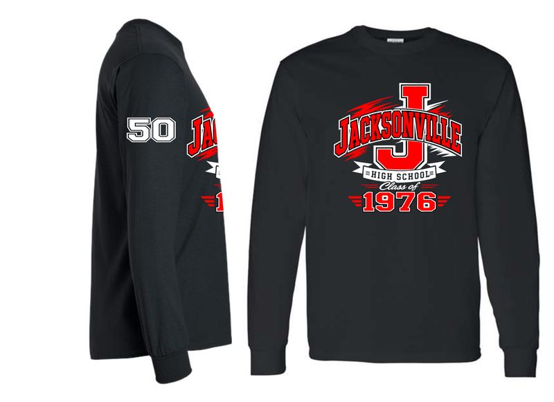 CRIMSONS CLASS OF 1976-5400 BLACK LONG SLEEVE-T
