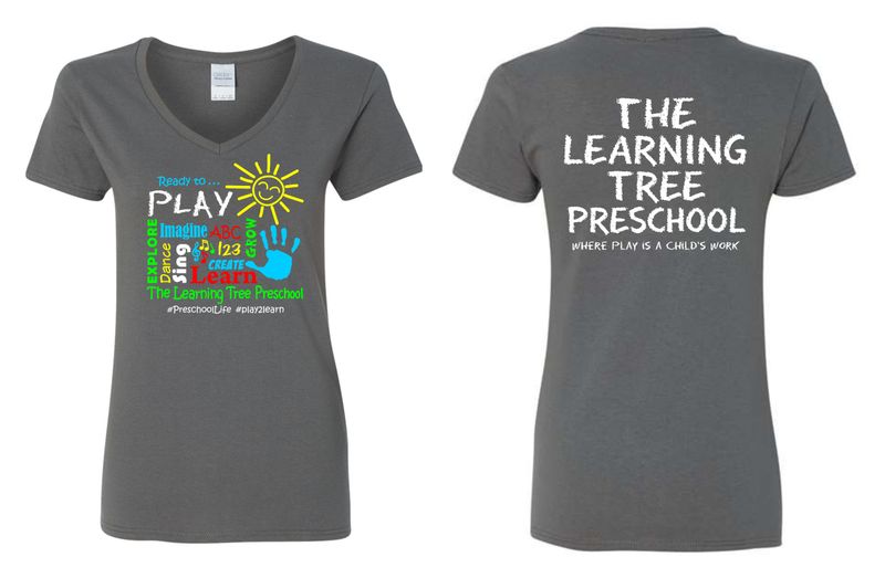 LEARNING TREE-CHARCOAL 5V00L LADIES V-NECK