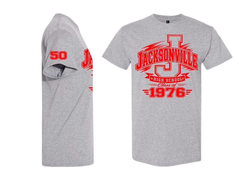 CRIMSONS CLASS OF 1976-5000 SPORT GREY UNI-SEX REGULAR T-SHIRT