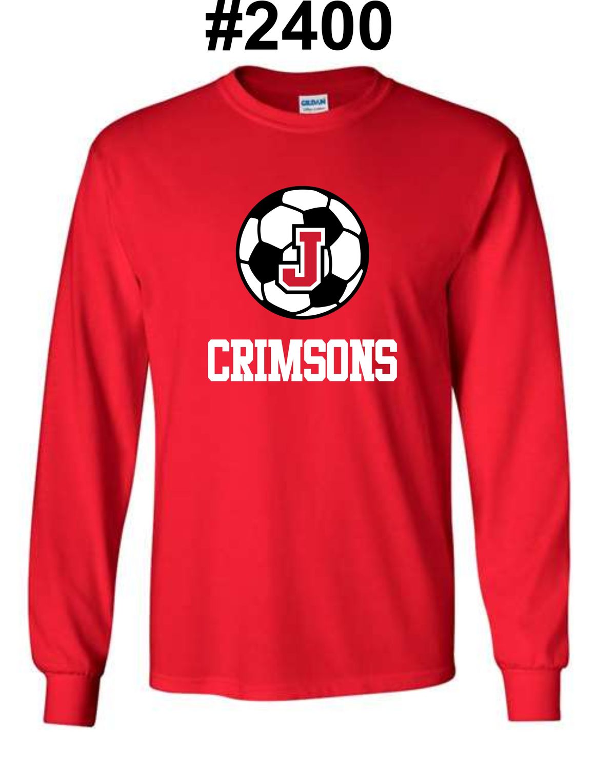 SOCCER JHS-2400 RED LONG SLEEVE-T